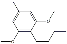 1,3-Dimethoxy-2-butyl-5-methylbenzene 结构式