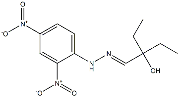 2-Ethyl-2-hydroxybutanal 2,4-dinitrophenyl hydrazone 结构式