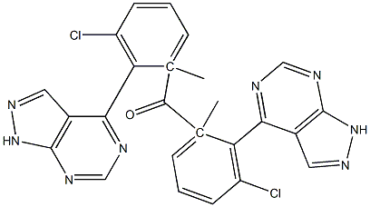 1-Methyl-1H-pyrazolo[3,4-d]pyrimidin-4-yl(3-chlorophenyl) ketone 结构式