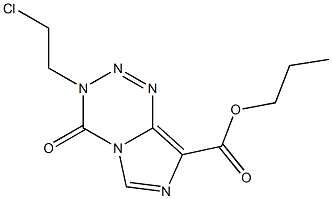 3-(2-Chloroethyl)-3,4-dihydro-4-oxoimidazo[5,1-d]-1,2,3,5-tetrazine-8-carboxylic acid propyl ester 结构式