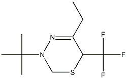 3,6-Dihydro-3-(tert-butyl)-5-ethyl-6-trifluoromethyl-2H-1,3,4-thiadiazine 结构式