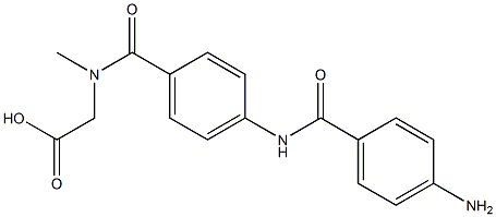 [N-[4-(4-Aminobenzoylamino)benzoyl]-N-methylamino]acetic acid 结构式