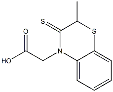 2-Methyl-2,3-dihydro-3-thioxo-4H-1,4-benzothiazine-4-acetic acid 结构式