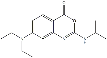 2-Isopropylamino-7-(diethylamino)-4H-3,1-benzoxazin-4-one 结构式