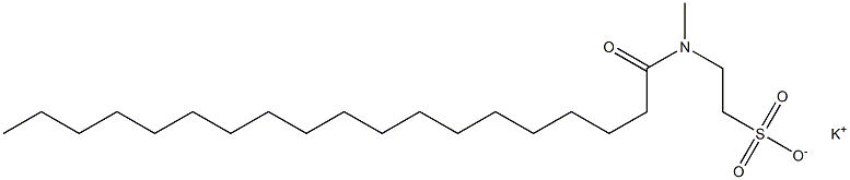 N-(1-Oxononadecyl)-N-methyltaurine potassium salt 结构式