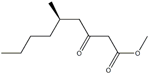 [R,(+)]-5-Methyl-3-oxononanoic acid methyl ester 结构式