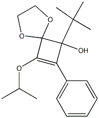 8-Isopropyloxy-6-tert-butyl-7-phenyl-1,4-dioxaspiro[4.3]oct-7-en-6-ol 结构式