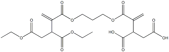 3,3'-[1,3-Propanediylbis(oxycarbonyl)]bis(3-butene-1,2-dicarboxylic acid diethyl) ester 结构式