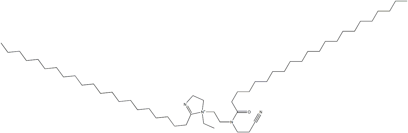 1-[2-[(2-Cyanoethyl)(1-oxodocosyl)amino]ethyl]-1-ethyl-2-henicosyl-4,5-dihydro-1H-imidazol-1-ium 结构式