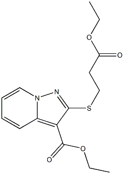 2-[[2-(Ethoxycarbonyl)ethyl]thio]pyrazolo[1,5-a]pyridine-3-carboxylic acid ethyl ester 结构式