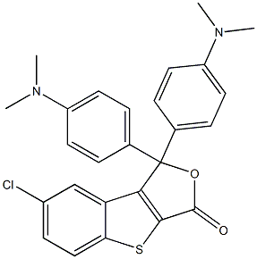 7-Chloro-1,1-bis(p-dimethylaminophenyl)[1]benzothieno[2,3-c]furan-3(1H)-one 结构式