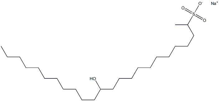 13-Hydroxytetracosane-2-sulfonic acid sodium salt 结构式