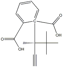 (-)-Phthalic acid hydrogen 1-[(S)-3,4,4-trimethyl-1-pentyne-3-yl] ester 结构式