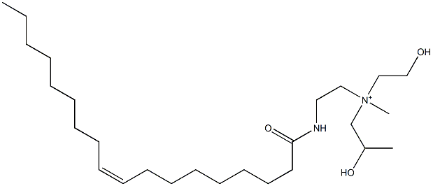 2-Hydroxy-N-(2-hydroxyethyl)-N-methyl-N-[2-[((9Z)-1-oxo-9-octadecenyl)amino]ethyl]-1-propanaminium 结构式