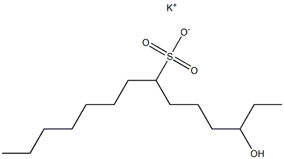 3-Hydroxytetradecane-7-sulfonic acid potassium salt 结构式