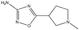 3-Amino-5-(1-methyl-3-pyrrolidinyl)-1,2,4-oxadiazole 结构式