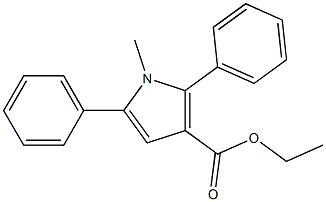 1-Methyl-2,5-diphenyl-1H-pyrrole-3-carboxylic acid ethyl ester 结构式