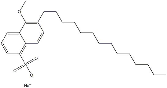 5-Methoxy-6-tetradecyl-1-naphthalenesulfonic acid sodium salt 结构式