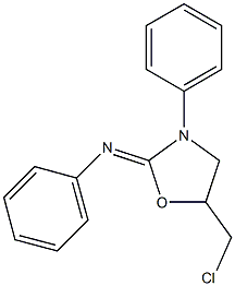 5-(Chloromethyl)-N,3-diphenyloxazolidin-2-imine 结构式