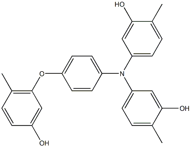 N,N-Bis(3-hydroxy-4-methylphenyl)-4-(3-hydroxy-6-methylphenoxy)benzenamine 结构式