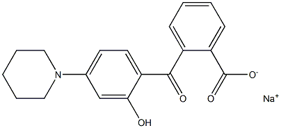 2-(2-Hydroxy-4-piperidinobenzoyl)benzoic acid sodium salt 结构式