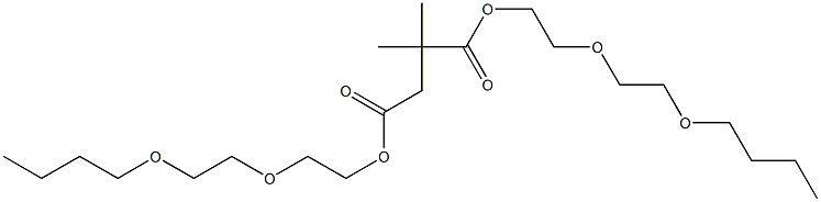 2,2-Dimethylsuccinic acid bis[2-(2-butoxyethoxy)ethyl] ester 结构式