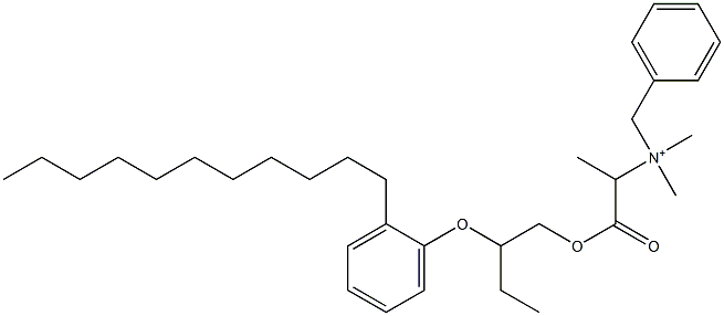 N,N-Dimethyl-N-benzyl-N-[1-[[2-(2-undecylphenyloxy)butyl]oxycarbonyl]ethyl]aminium 结构式