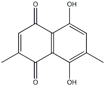 5,8-Dihydroxy-2,7-dimethyl-1,4-naphthoquinone 结构式