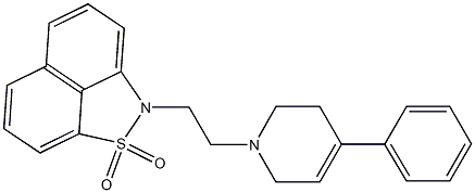 2-[2-[(1,2,3,6-Tetrahydro-4-phenylpyridin)-1-yl]ethyl]-2H-naphth[1,8-cd]isothiazole 1,1-dioxide 结构式