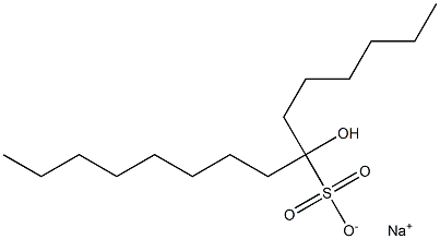 7-Hydroxypentadecane-7-sulfonic acid sodium salt 结构式