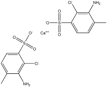 Bis(3-amino-2-chloro-4-methylbenzenesulfonic acid)calcium salt 结构式