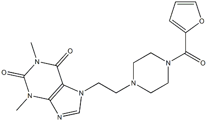 7-[2-[4-(2-Furoyl)-1-piperazinyl]ethyl]-3,7-dihydro-1,3-dimethyl-1H-purine-2,6-dione 结构式