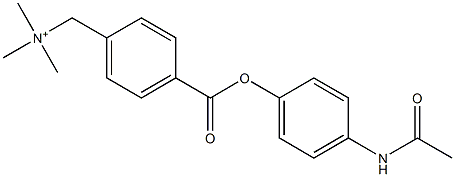 [4-[[4-(Acetylamino)phenoxy]carbonyl]benzyl]trimethylaminium 结构式