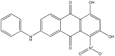 2-Anilino-5,7-dihydroxy-8-nitroanthraquinone 结构式