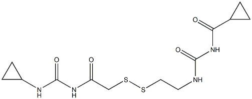 1-(Cyclopropylcarbonyl)-3-[2-[[(3-cyclopropylureido)carbonylmethyl]dithio]ethyl]urea 结构式