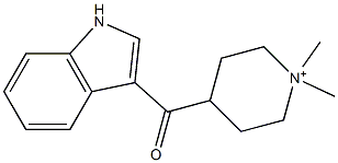 4-(1H-Indol-3-ylcarbonyl)-1,1-dimethylpiperidinium 结构式