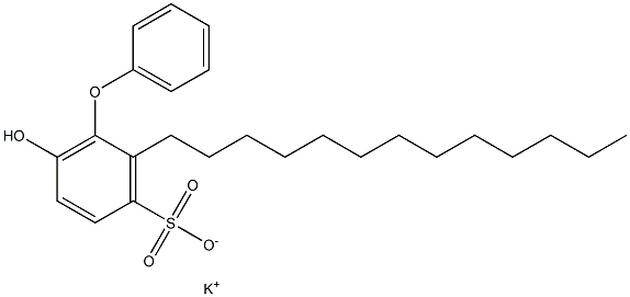 6-Hydroxy-2-tridecyl[oxybisbenzene]-3-sulfonic acid potassium salt 结构式