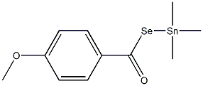 4-Methoxybenzenecarboselenoic acid Se-(trimethylstannyl) ester 结构式