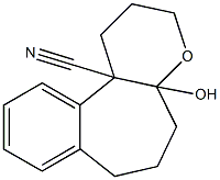 4a-Hydroxy-1,2,3,4a,5,6,7,11b-octahydrobenzo[3,4]cyclohepta[1,2-b]pyran-11b-carbonitrile 结构式