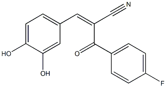 2-(4-Fluorobenzoyl)-3-(3,4-dihydroxyphenyl)acrylonitrile 结构式