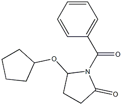 5-(Cyclopentyloxy)-1-[benzoyl]pyrrolidin-2-one 结构式