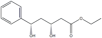 (3R,5S)-3,5-Dihydroxy-5-phenylpentanoic acid ethyl ester 结构式