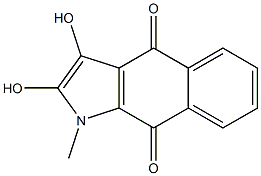 2,3-Dihydroxy-1-methyl-1H-benz[f]indole-4,9-dione 结构式