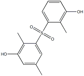 3,3'-Dihydroxy-2,2',5-trimethyl[sulfonylbisbenzene] 结构式