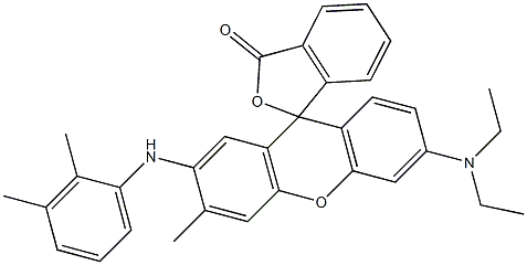 3'-(Diethylamino)-6'-methyl-7'-(2,3-xylidino)spiro[isobenzofuran-1(3H),9'-[9H]xanthen]-3-one 结构式