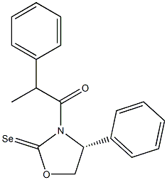(4R)-4-Phenyl-3-(2-phenylpropanoyl)oxazolidine-2-selenone 结构式