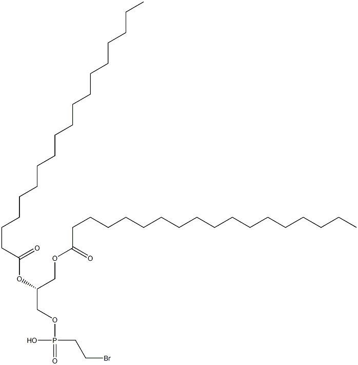 [R,(+)]-1,2,3-Propanetriol 1,2-distearate 3-[(2-bromoethyl) phosphonate] 结构式
