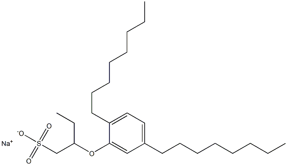 2-(2,5-Dioctylphenoxy)butane-1-sulfonic acid sodium salt 结构式