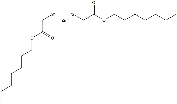 Zinc bis[(heptyloxycarbonyl)methanethiolate] 结构式