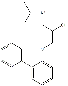 N,N-Dimethyl-N-isopropyl-3-[(1,1'-biphenyl)-2-yloxy]-2-hydroxy-1-propanaminium 结构式